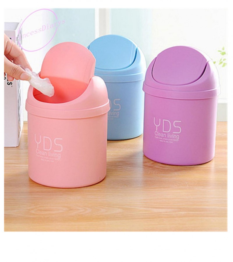 1pcs Unique Mini Small Trash Can Multi-function Table Dustbin Household Shake Lid Type Waste Bin For